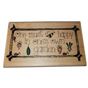 Vintage 1999 Stampassions Susie King One's One G-2259 Wooden Rubber Stamp Garden